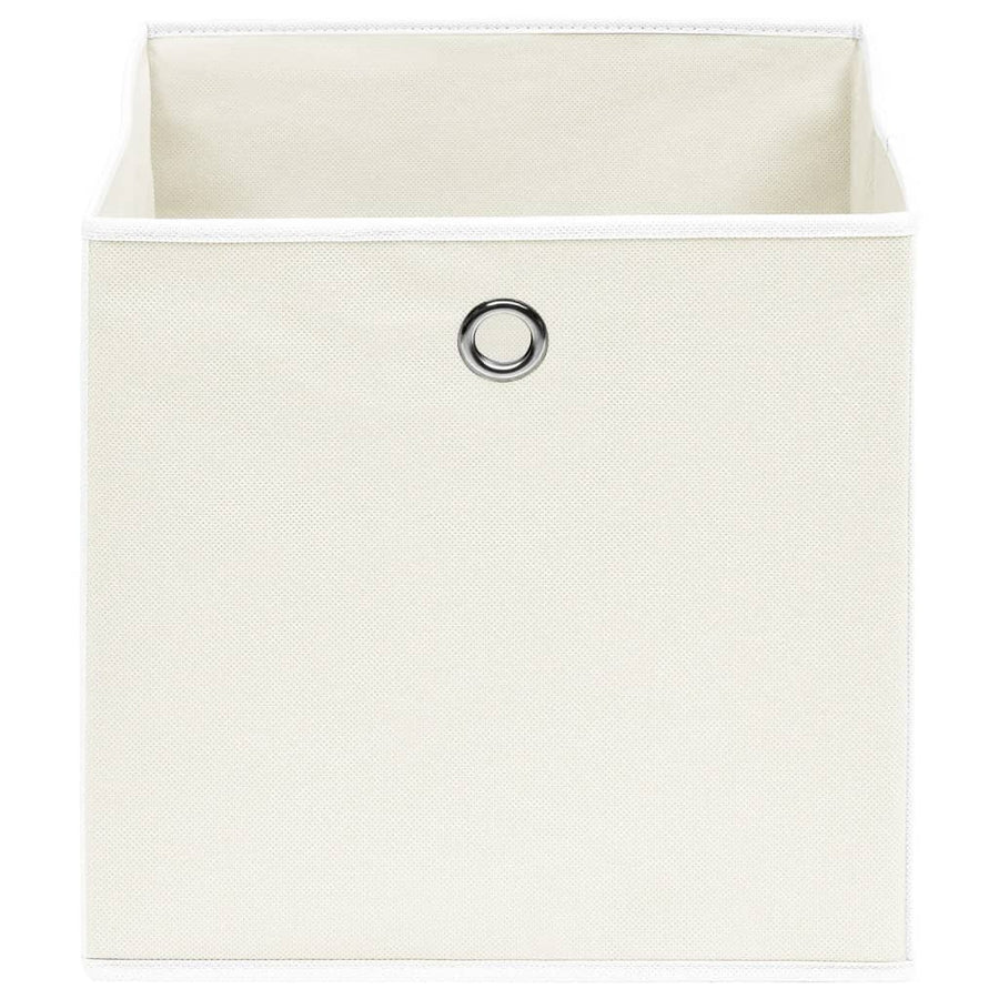Opbergboxen 32X32X32 Cm Stof Wit 4 Wit zonder deksels
