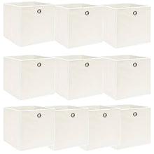 Opbergboxen 32X32X32 Cm Stof Wit 10 Wit zonder deksels