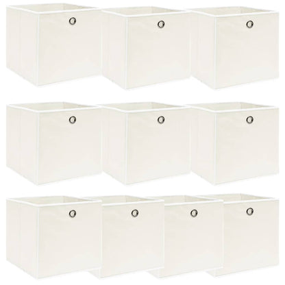 Opbergboxen 32X32X32 Cm Stof Wit 10 Wit zonder deksels