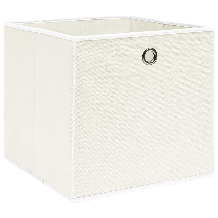 Opbergboxen 32X32X32 Cm Stof Wit 10 Wit zonder deksels