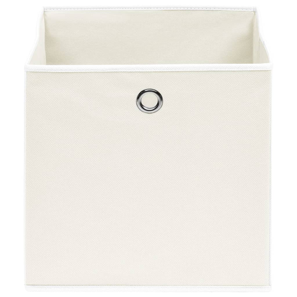 Opbergboxen 32X32X32 Cm Stof Wit 10 Wit zonder deksels