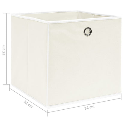 Opbergboxen 32X32X32 Cm Stof Wit 10 Wit zonder deksels