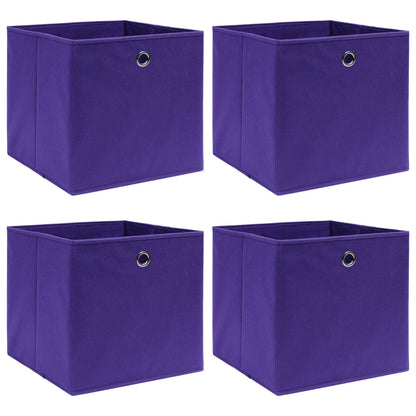 Opbergboxen 32X32X32 Cm Stof Paars 4 Paars zonder deksels