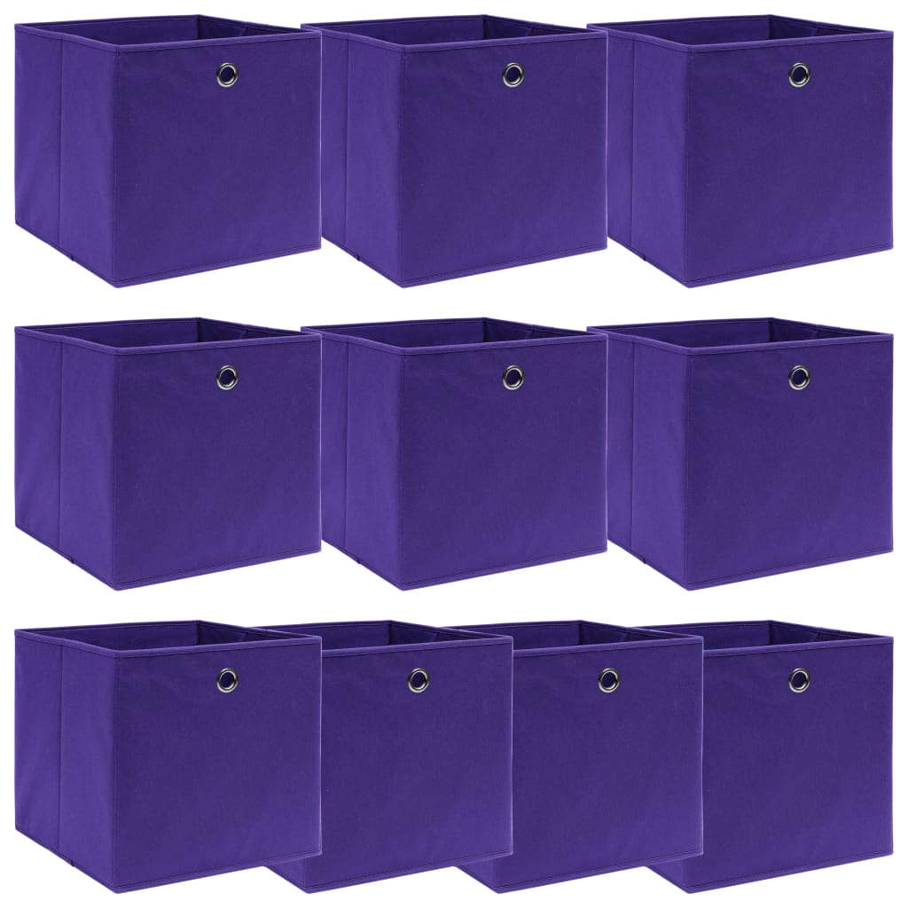 Opbergboxen 32X32X32 Cm Stof Paars 10 Paars zonder deksels