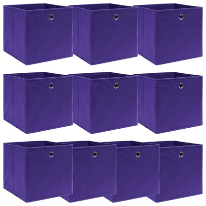 Opbergboxen 32X32X32 Cm Stof Paars 10 Paars zonder deksels