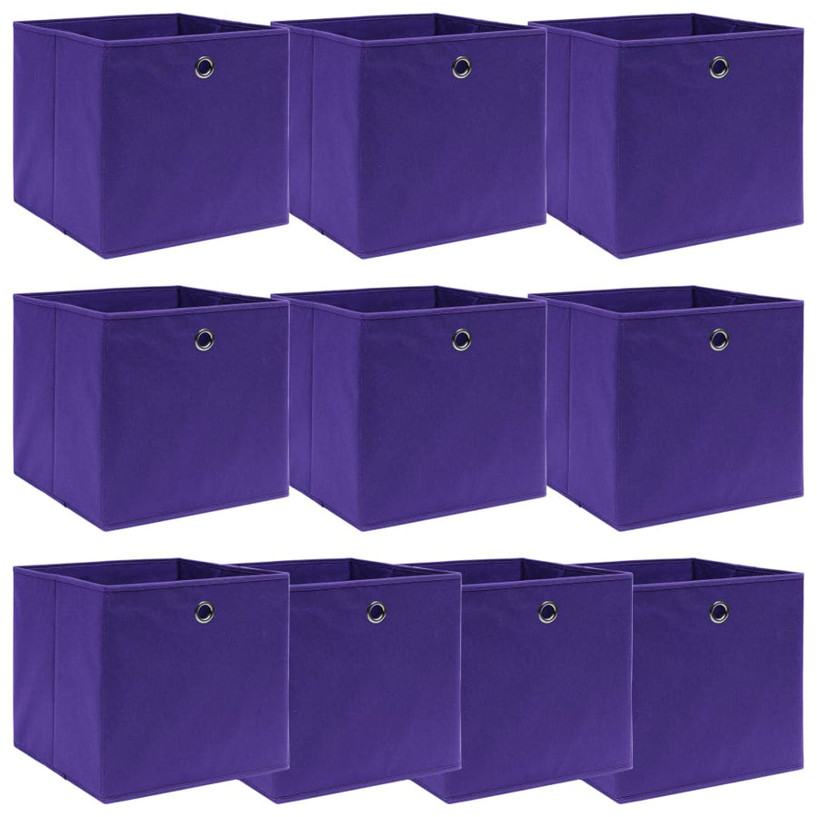 Opbergboxen 32X32X32 Cm Stof Paars 10 Paars zonder deksels