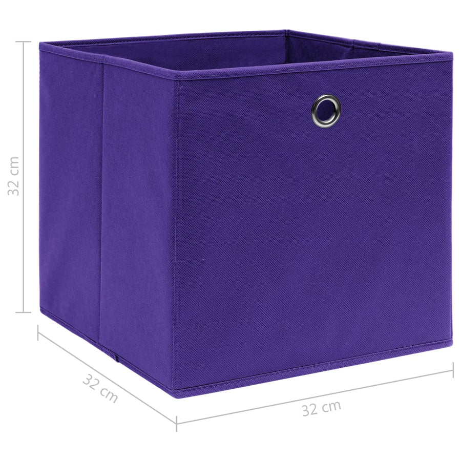 Opbergboxen 32X32X32 Cm Stof Paars 10 Paars zonder deksels