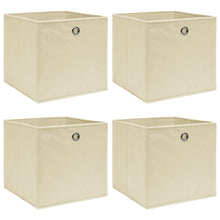 Opbergboxen 32X32X32 Cm Stof Crèmekleurig 4 Crème zonder deksels