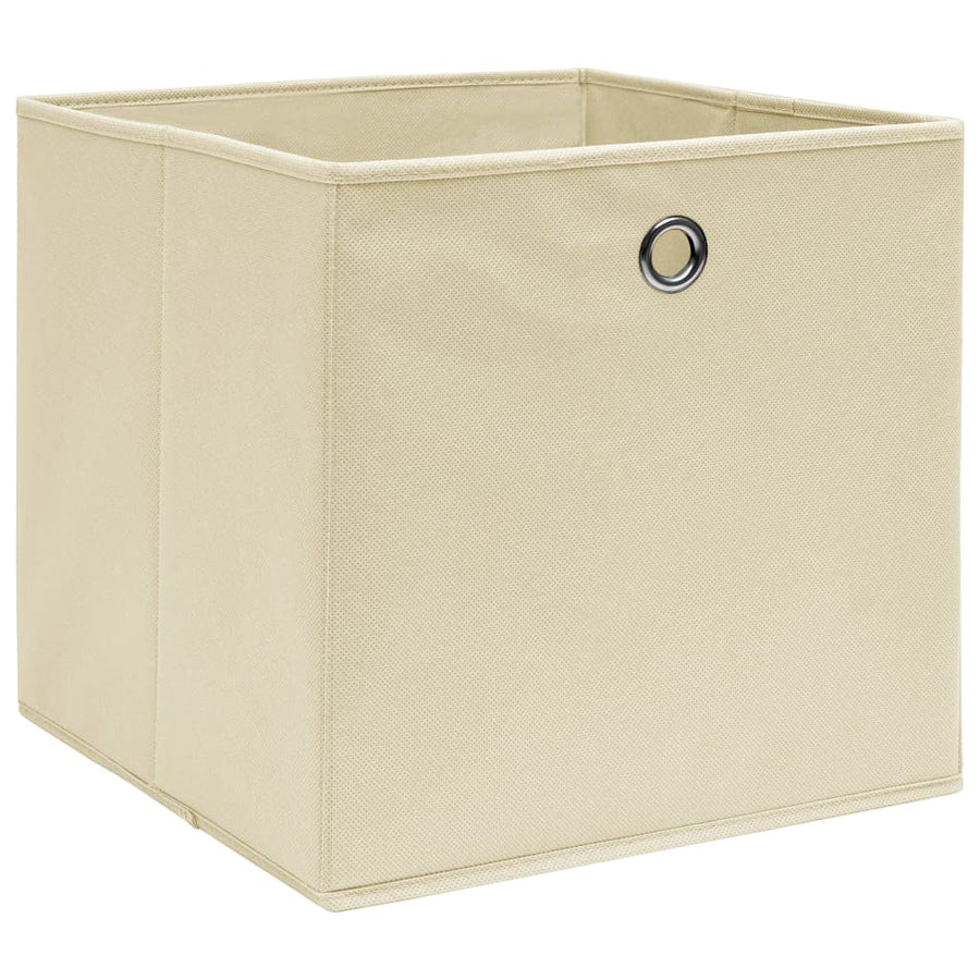 Opbergboxen 32X32X32 Cm Stof Crèmekleurig 4 Crème zonder deksels