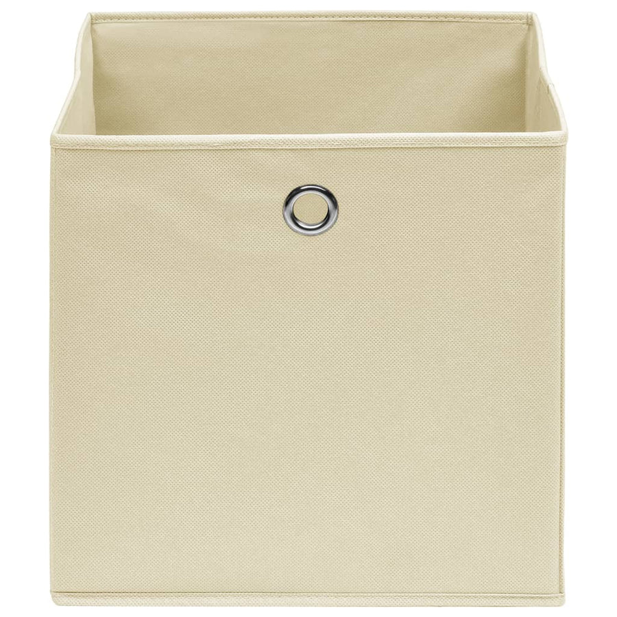 Opbergboxen 32X32X32 Cm Stof Crèmekleurig 4 Crème zonder deksels