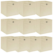 Opbergboxen 32X32X32 Cm Stof Crèmekleurig 10 Crème zonder deksels