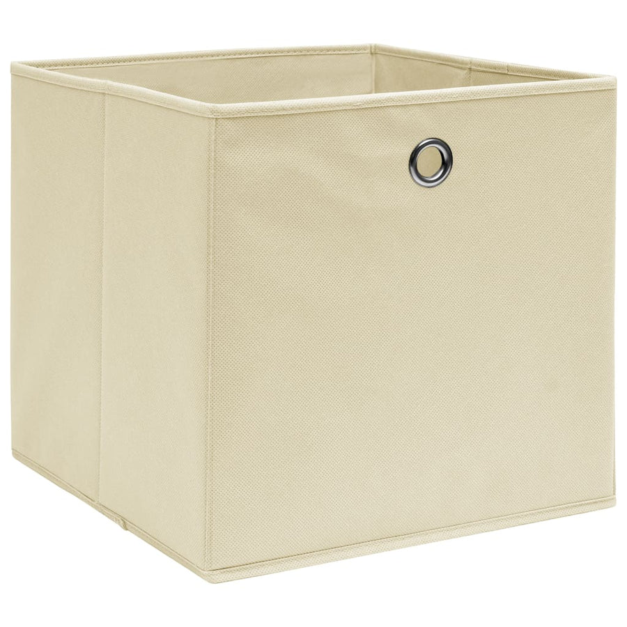 Opbergboxen 32X32X32 Cm Stof Crèmekleurig 10 Crème zonder deksels