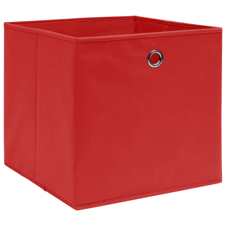 Opbergboxen 32X32X32 Cm Stof Rood 4 Rood zonder deksels