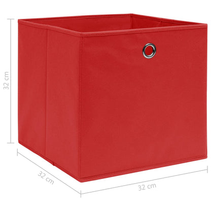Opbergboxen 32X32X32 Cm Stof Rood 4 Rood zonder deksels