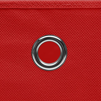 Opbergboxen Met Deksel 32X32X32 Cm Stof Rood 4 Rood met deksels