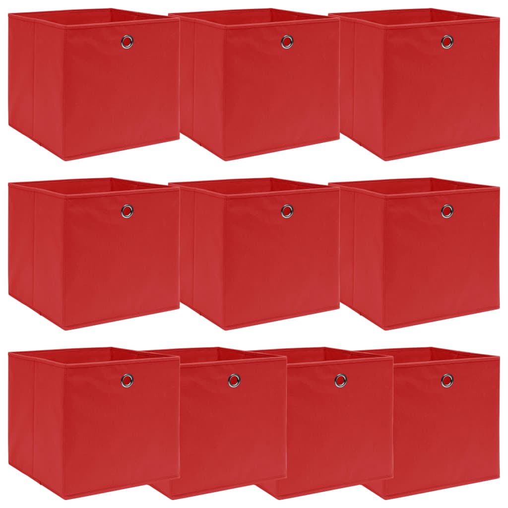 Opbergboxen 32X32X32 Cm Stof Rood 10 Rood zonder deksels