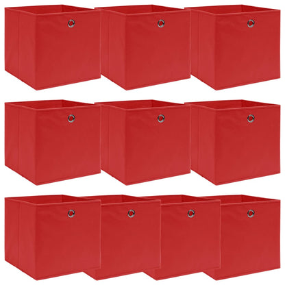 Opbergboxen 32X32X32 Cm Stof Rood 10 Rood zonder deksels