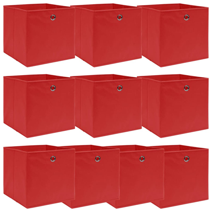 Opbergboxen 32X32X32 Cm Stof Rood 10 Rood zonder deksels