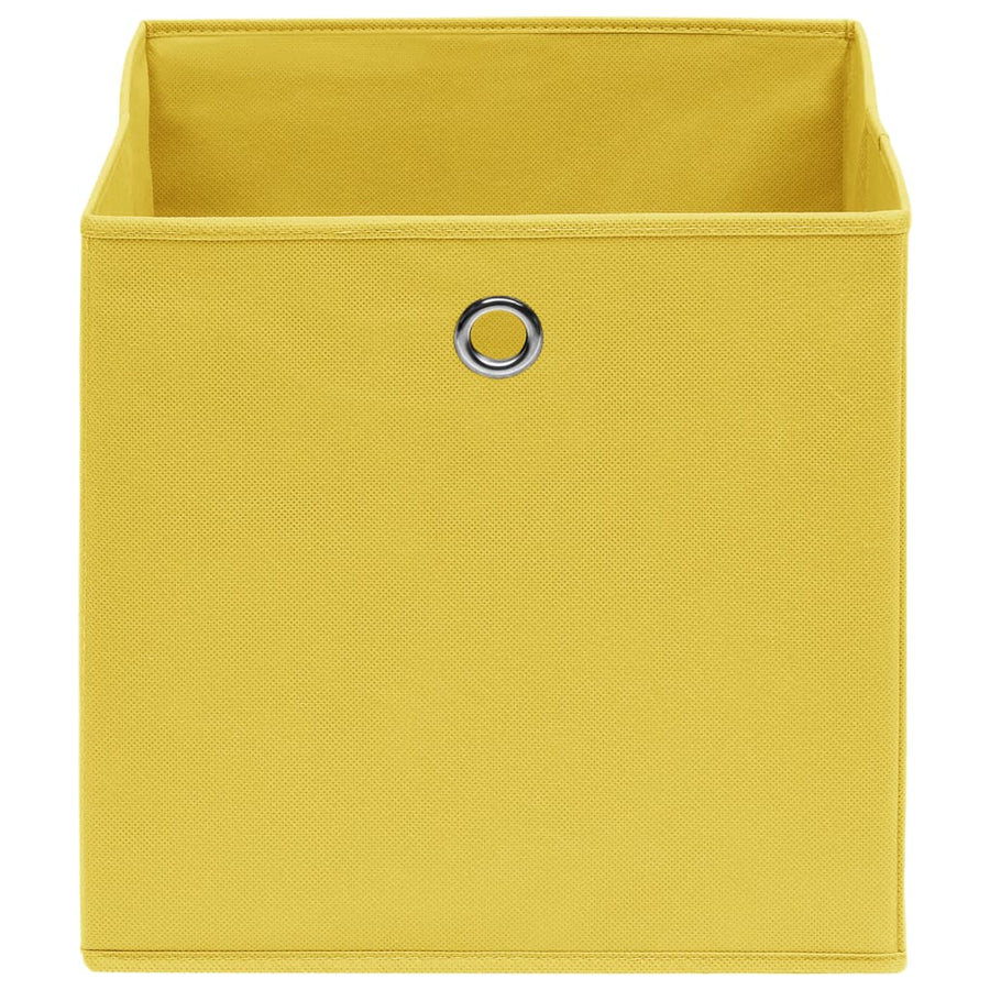 Opbergboxen 32X32X32 Cm Stof Geel 4 Geel zonder deksels
