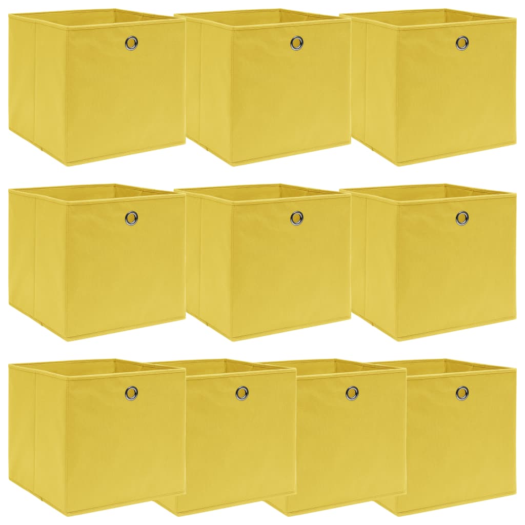 Opbergboxen 32X32X32 Cm Stof Geel 10 Geel zonder deksels