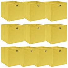 Opbergboxen 32X32X32 Cm Stof Geel 10 Geel zonder deksels