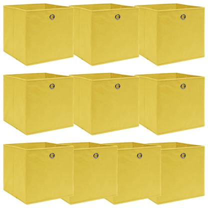 Opbergboxen 32X32X32 Cm Stof Geel 10 Geel zonder deksels