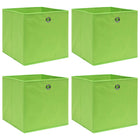 Opbergbox 4 st 32x32x32 cm stof groen