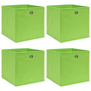 Opbergbox 4 st 32x32x32 cm stof groen