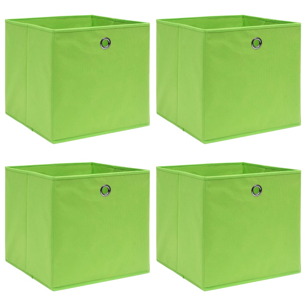 Opbergboxen 32X32X32 Cm Stof Groen 4 Groen zonder deksels
