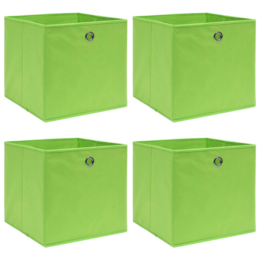 Opbergboxen 32X32X32 Cm Stof Groen 4 Groen zonder deksels