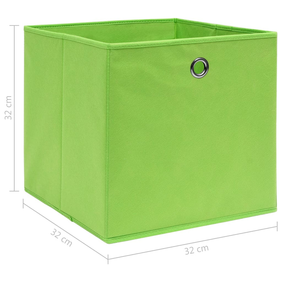 Opbergboxen 32X32X32 Cm Stof Groen 4 Groen zonder deksels