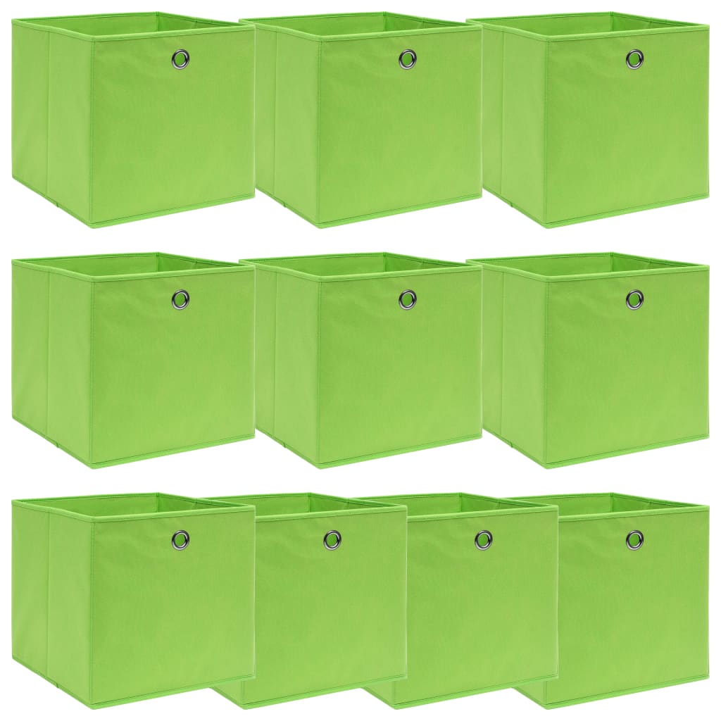 Opbergboxen 32X32X32 Cm Stof Groen 10 Groen zonder deksels