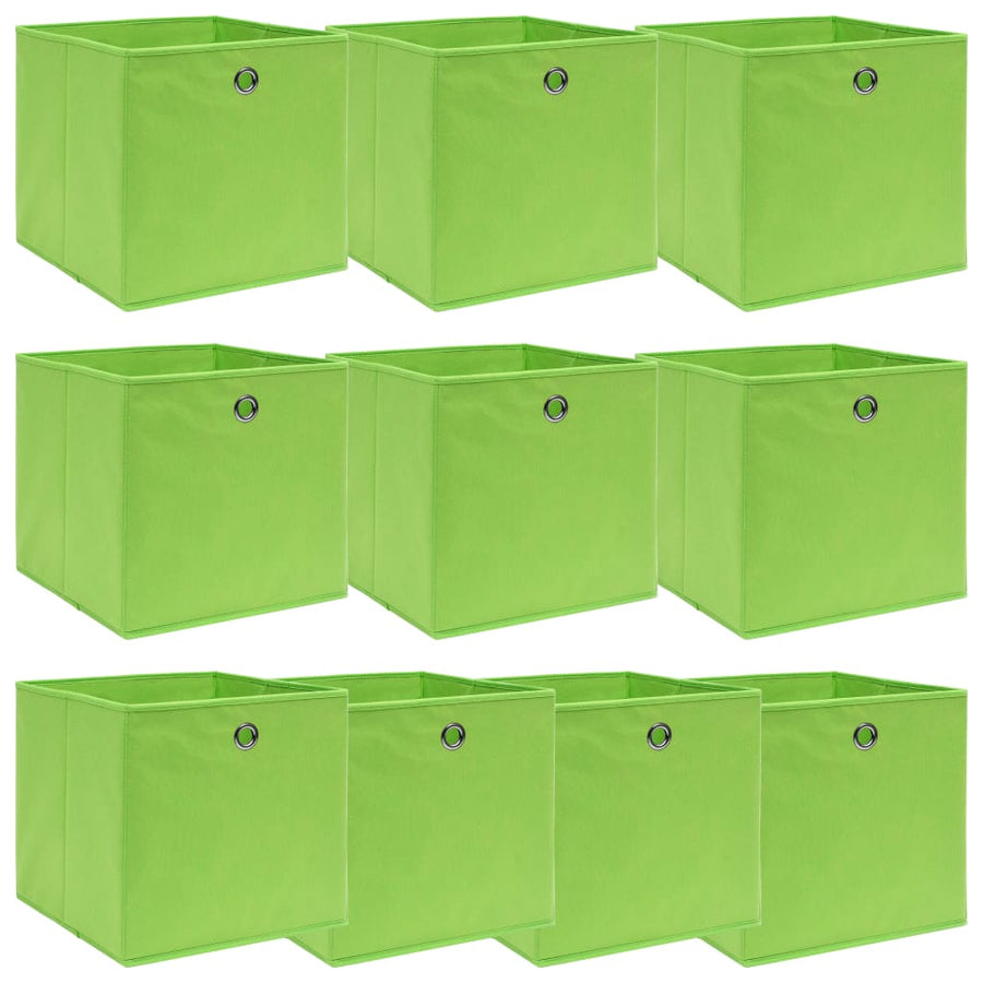 Opbergboxen 32X32X32 Cm Stof Groen 10 Groen zonder deksels