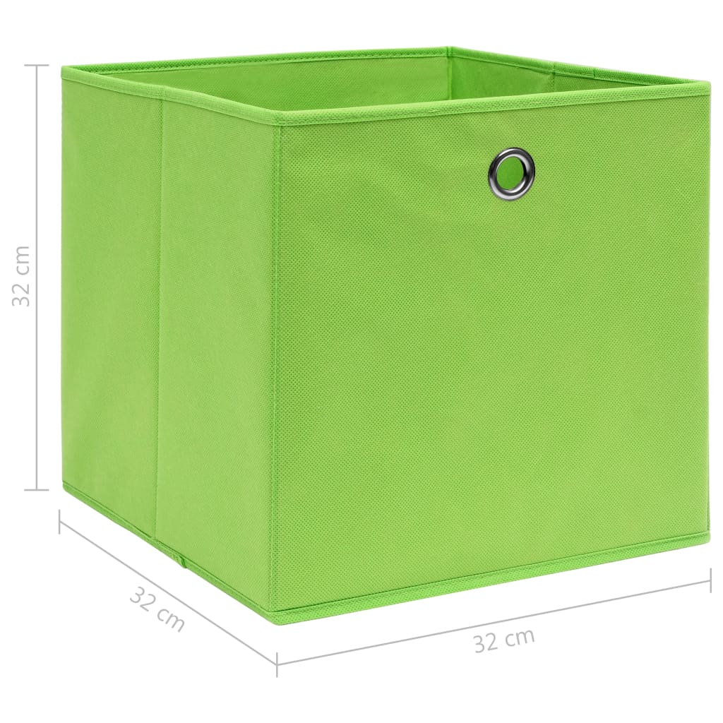 Opbergboxen 32X32X32 Cm Stof Groen 10 Groen zonder deksels