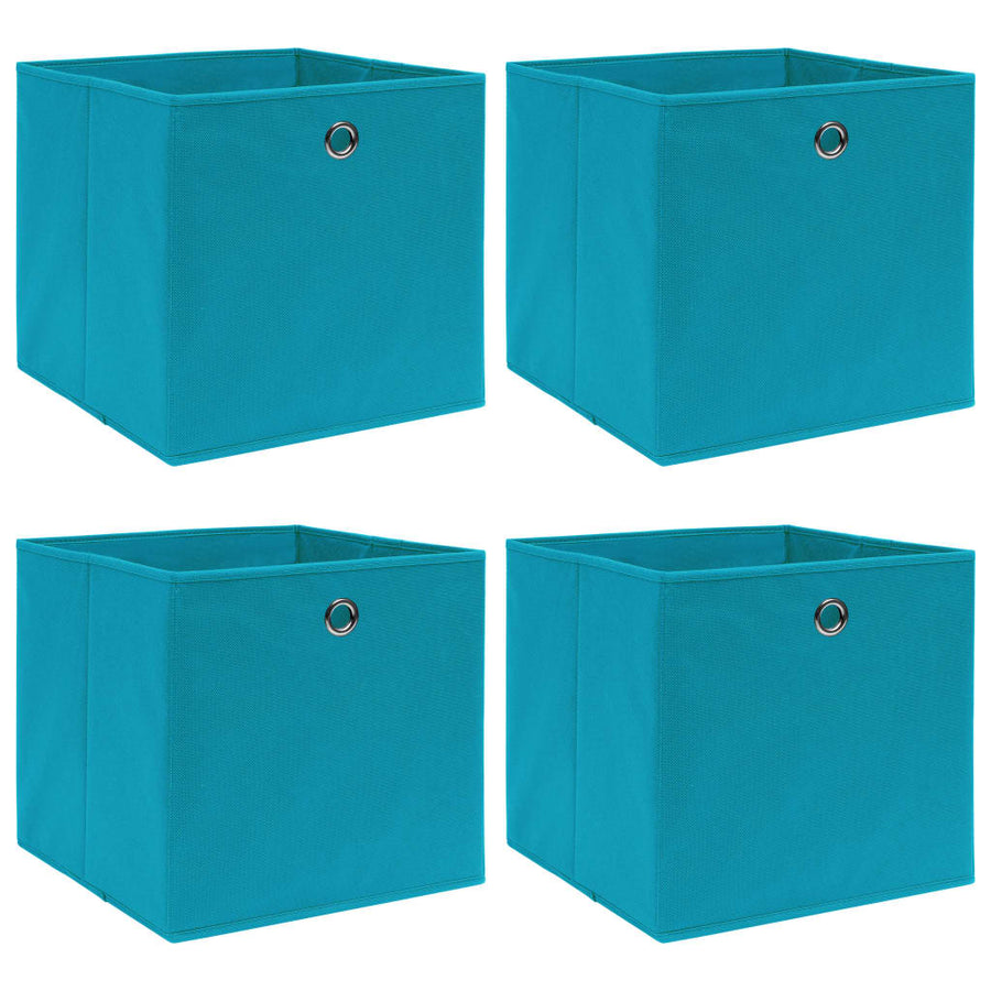 Opbergboxen 32X32X32 Cm Stof Babyblauw 4 Babyblauw zonder deksels