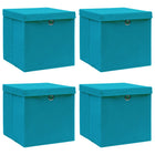 Opbergbox 4 st 32x32x32 cm babyblauw