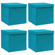 Opbergbox 4 st 32x32x32 cm babyblauw