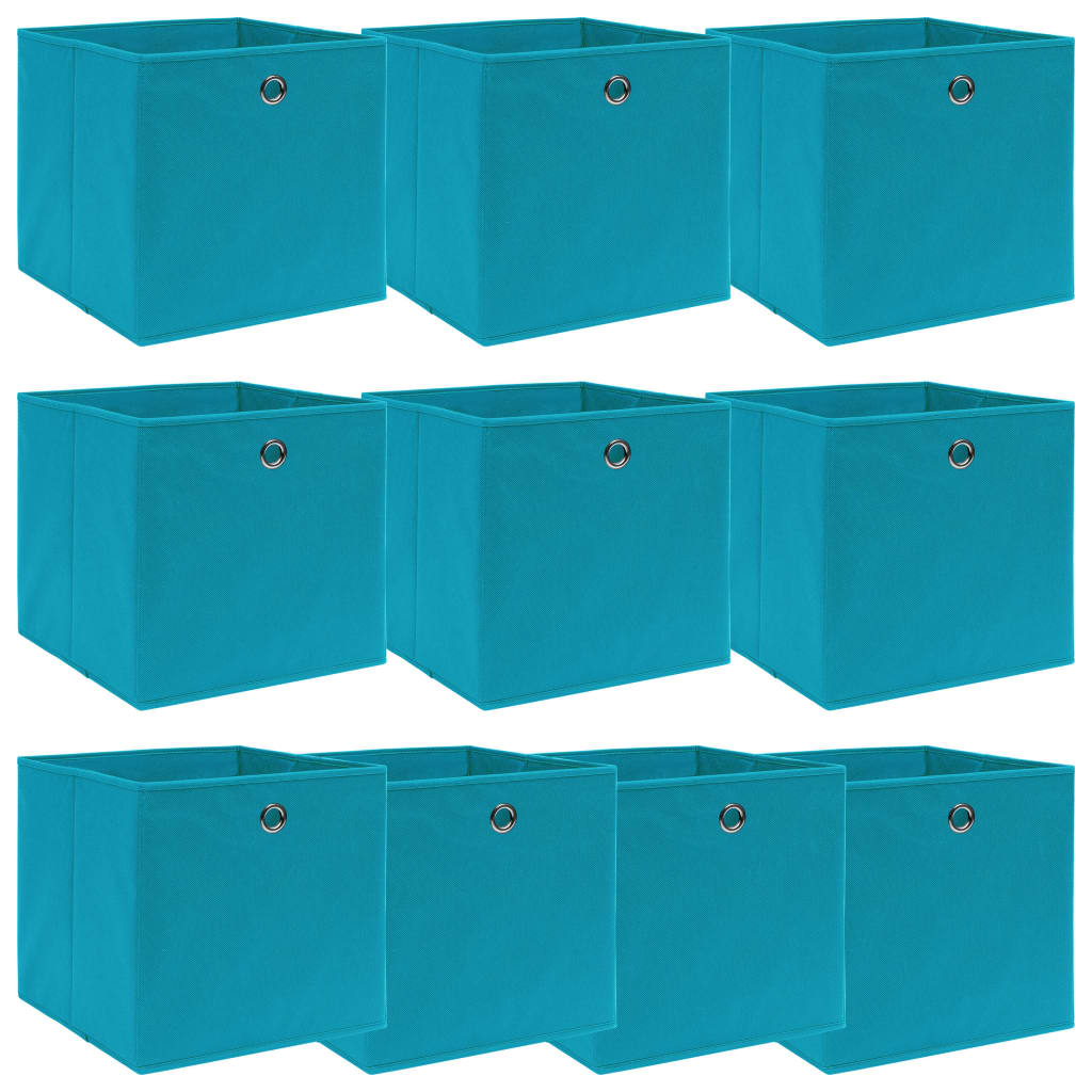 Opbergboxen 32X32X32 Cm Stof Babyblauw 10 Babyblauw zonder deksels