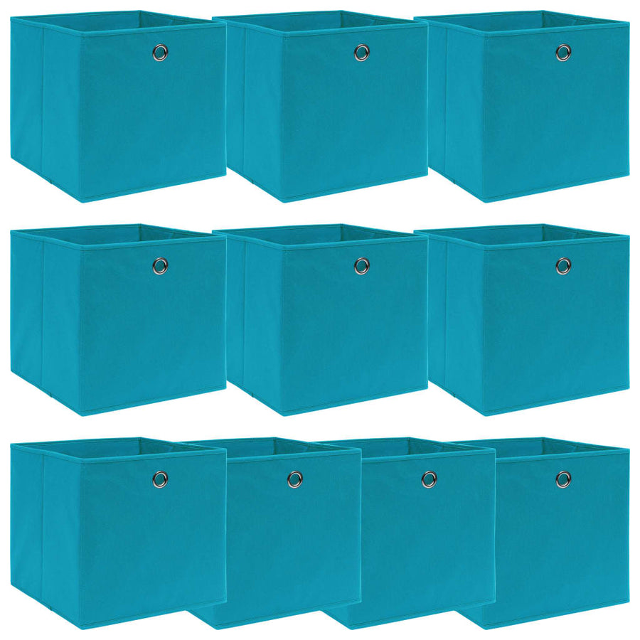 Opbergboxen 32X32X32 Cm Stof Babyblauw 10 Babyblauw zonder deksels