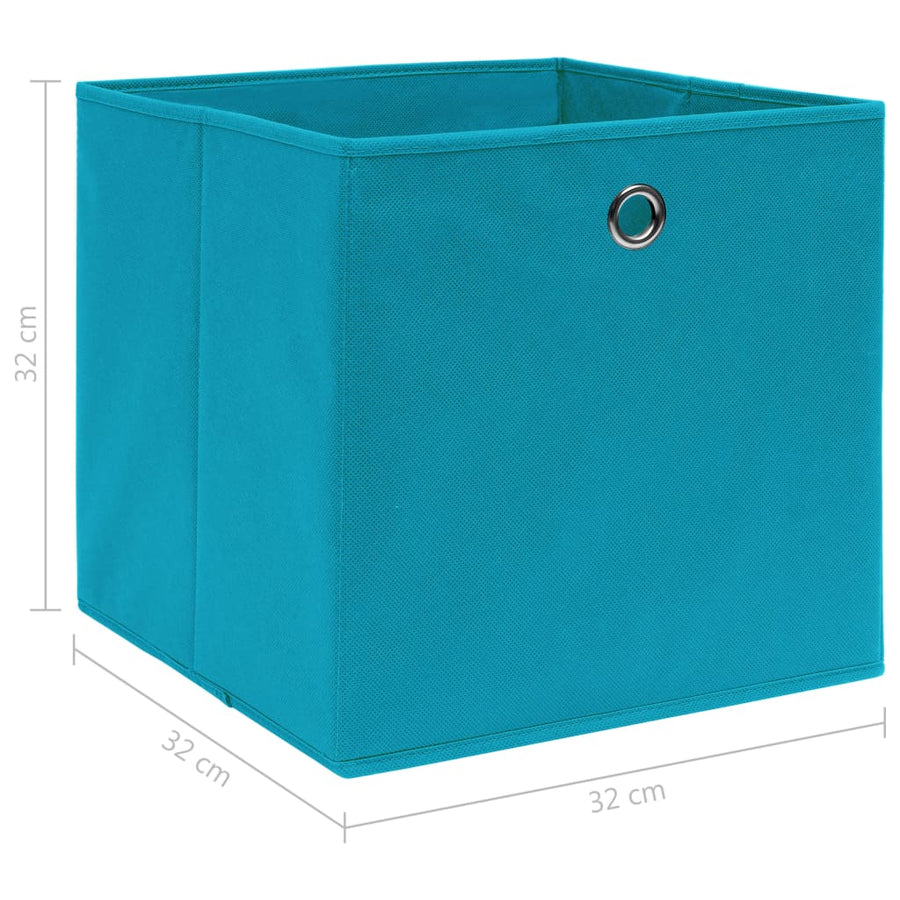 Opbergboxen 32X32X32 Cm Stof Babyblauw 10 Babyblauw zonder deksels