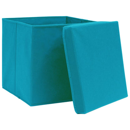 Opbergboxen Met Deksel 32X32X32 Cm Stof Babyblauw 10