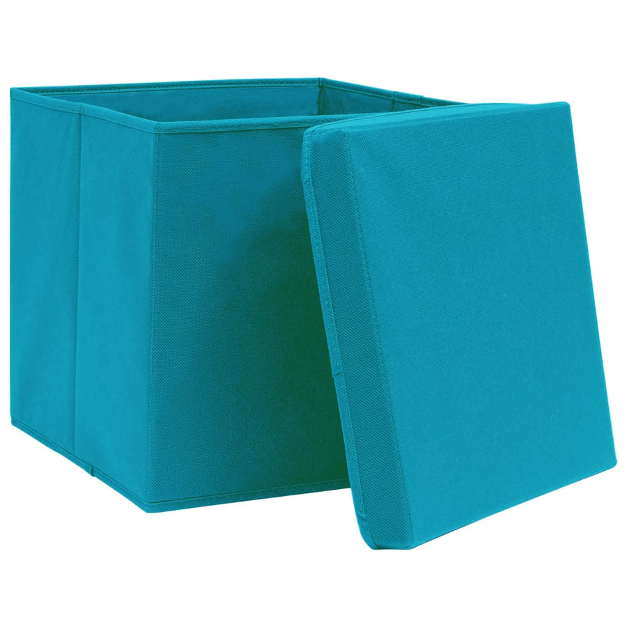 Opbergboxen Met Deksel 32X32X32 Cm Stof Babyblauw 10