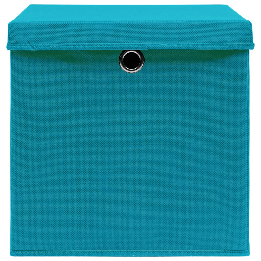Opbergboxen Met Deksel 32X32X32 Cm Stof Babyblauw 10