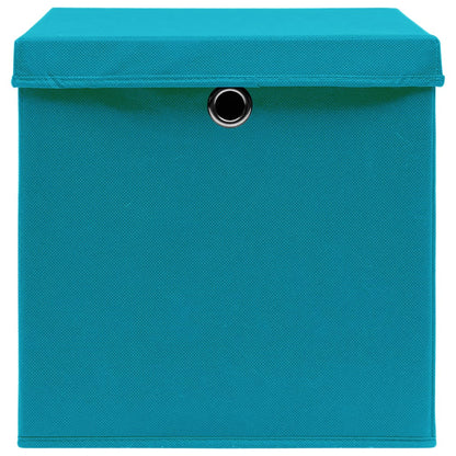 Opbergboxen Met Deksel 32X32X32 Cm Stof Babyblauw 10
