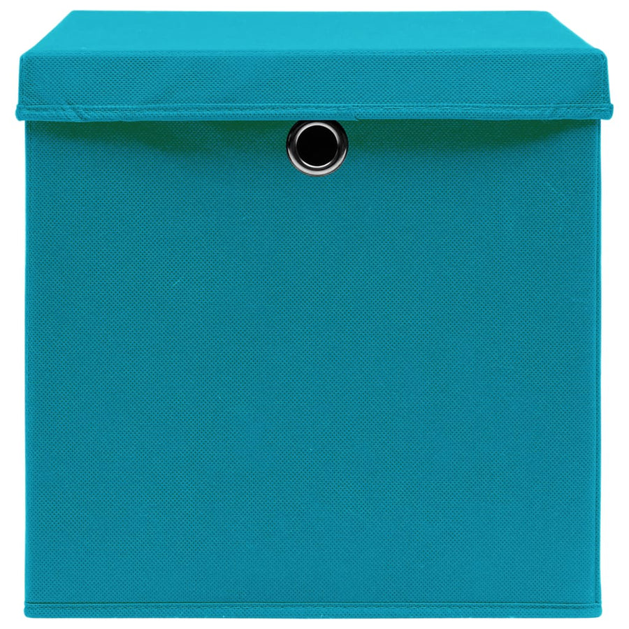 Opbergboxen Met Deksel 32X32X32 Cm Stof Babyblauw 10