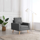 Fauteuil Stof Lichtgrijs