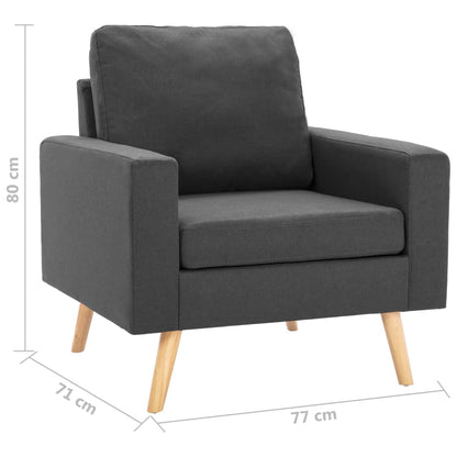 Fauteuil Stof Donkergrijs