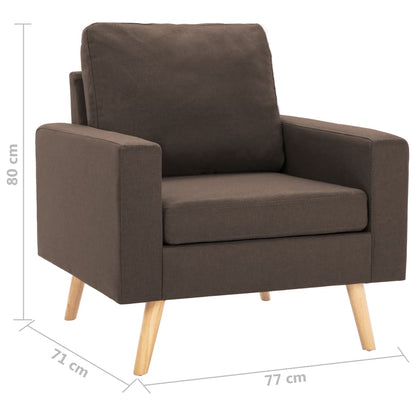 Fauteuil Stof Bruin