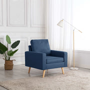 Fauteuil stof blauw 77x71x80 cm