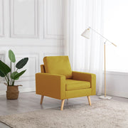Fauteuil stof geel 77x71x80 cm
